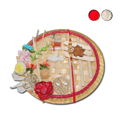 "Rakhi Thali - RT-2360 A -code 003 - Click here to View more details about this Product